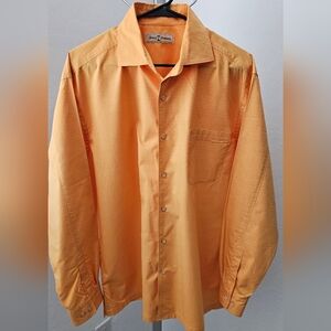 Tommy Bahama Orange Long Sleeve Button-Down Shirt
